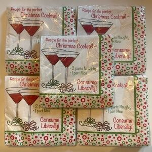 Unique 2 Parts Naughty, 1 Part Nice Christmas Holiday Beverage Napkins, …